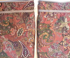 2 Ralph Lauren Paisley Shams - Standard - Red Green Tan - Vintage