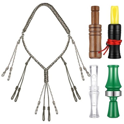 WinnerWhy 5 Pack Mallard Duck Call and Lanyard Set for Hunting, Outdoor Predator