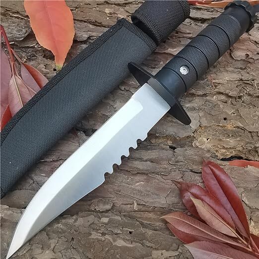 11" KBar Style Combat Knife & Sheath Military Army Tactical Hunting