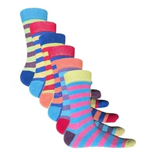 3x 6x 12 PAIRS MENS COLOURFUL STRIPE ARGYLE LYCRA OFFICE WORK SOCKS UK SIZE 6/11