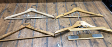 4 Vintage Wood Hangers Hotel Advertising  Setwell Suit Hanger