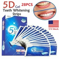 28PCS 5D Teeth Whitening Strips Tooth Rapid Bleaching White Strips Teeth White