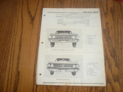 1960 61 62 63 Buick Motor's Car Crash Book Pages - Vintage