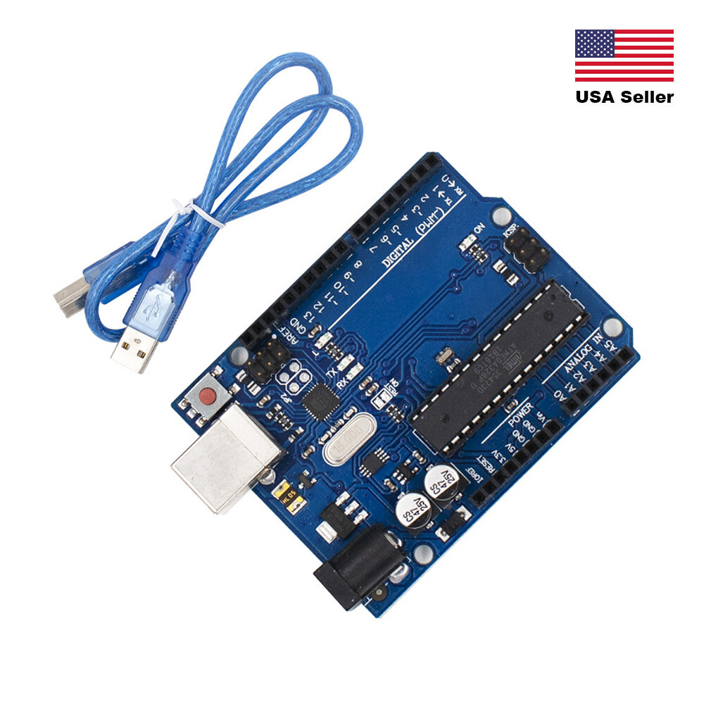 UNO R3 ATmega328P ATmega16U2 Board + USB Cable + Clear Case For Arduino – ASA Florida