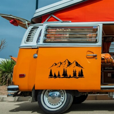 Großer Bergwald Aufkleber Auto Wohnwagen Wohnmobil Camper Van Pferdebox Decal