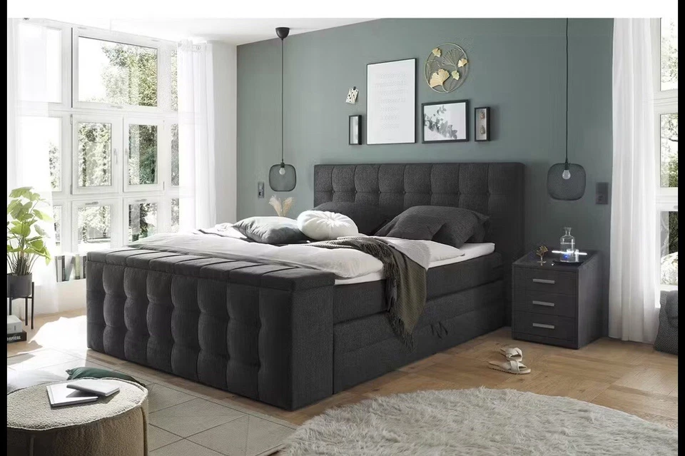 boxspringbett 180x200 mit bettkasten - Bild 3 von 4