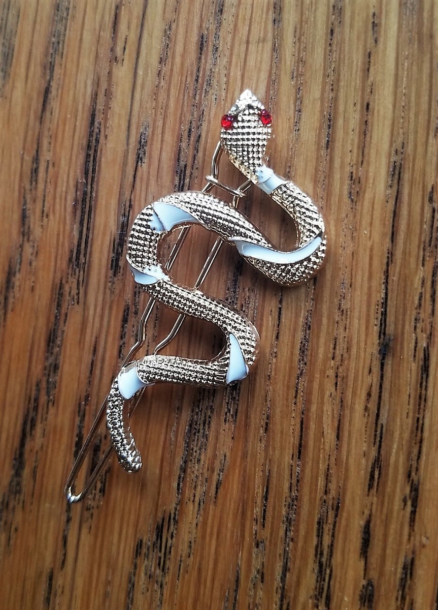 Snake Barrette with Green Eyes - Serpent Punk Edgy Gold Tone Hair Accessory Amazon.com : JONKY Gold Snake Hair Clip Medusa Headpiece  main image 3