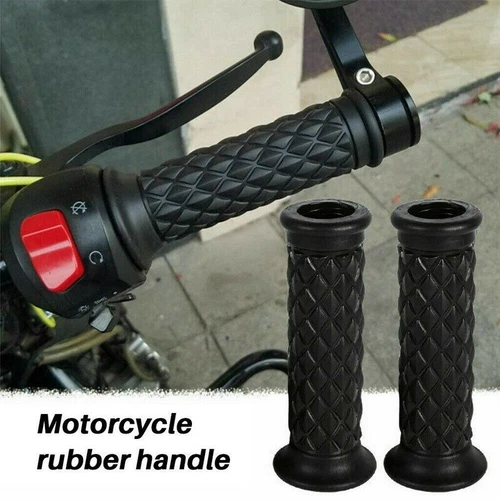 Universal Motorcycle Motorbike Rubbers Handlebar Handle bar Grips 22mm 7/8" UK - Picture 3 of 9