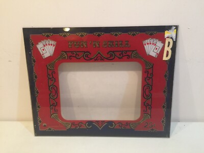 Vintage  Gaming Screen Machine Plastic Backglass-Plexiglass Sign 