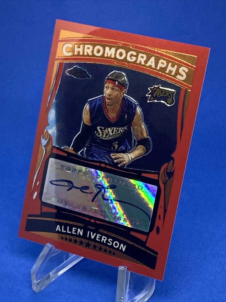 2005-06 Topps Chrome Allen Iverson Chromographs Auto Autograph #10/162 MINT 💎 - Image 3 of 4
