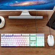GT200 RGB Keyboard Mouse Set - White