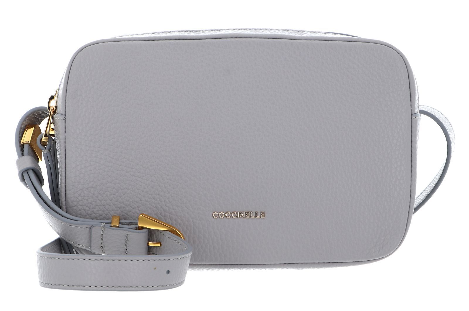COCCINELLE Coccinelle Gleen Handbag Grained Leather Light Grey