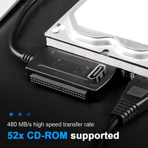 USB 2.0 to SATA PATA IDE Adapter Konverterkabel für 2,5/3,5 Zoll HDD SSD Adapter - Bild 10 von 12