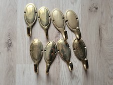 8 Messing Haken Kleiderhaken massiv gebraucht 10 cm lang