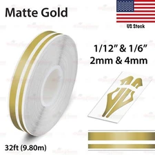 1/2" 12mm Vinyl Pinstriping PinStripe Car Styling Double Line Sticker MATTE GOLD