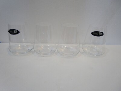4 Williams Sonoma Riedel Wing Stemless Chardonnay Glasses wine photo shoot smp
