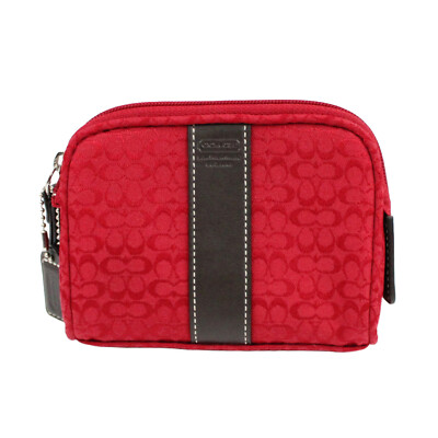 Coach mini Accessory Pouch signature Red 