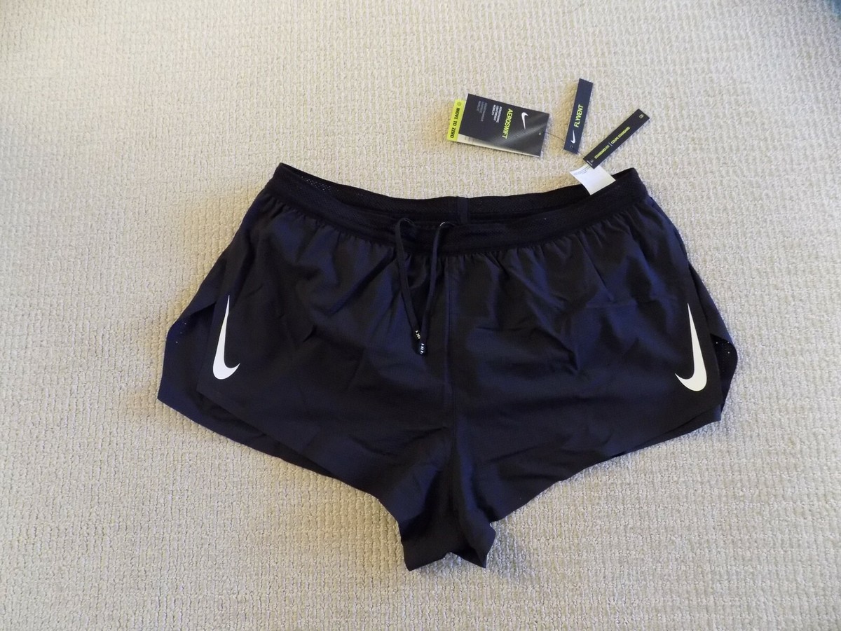 NEW NIKE MENS L XL AEROSWIFT RUNNING SHORTS 2 inch 2in1