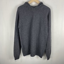 Fradi 100 Virgin Wool Super Soft Hooded Pullover Sweatshirt Gray Size XL NWT 