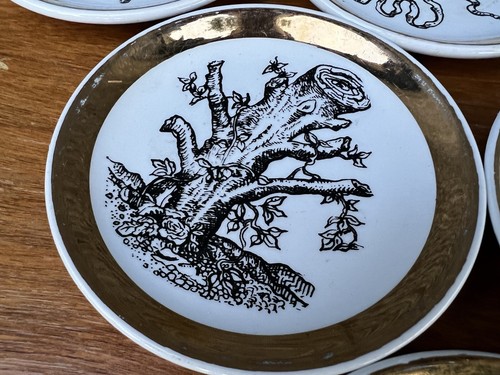 BUCCIARELLI Milano Coaster FORNASETTI Era STUDIO POTTERY CERAMIC MID CENTURY Mcm - Picture 3 of 5