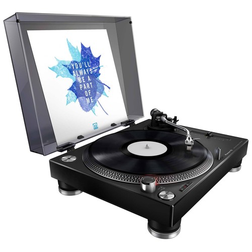 (2) Pioneer PLX-500 High-torque Direct Drive Turntables (black) with ProX Cases - Picture 6 of 12