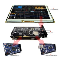 8" inch TFT LCD Resistive Touch SSD1963 Shield for Arduino Due,MEGA 2560,Library