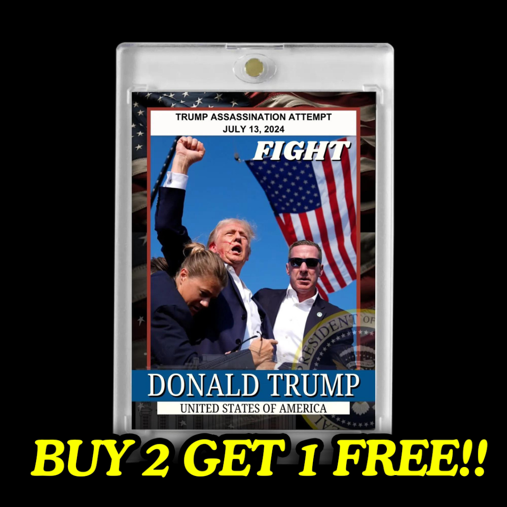 Donald Trump Assassination Attempt Trading Card MAGA 2024 - Best Christmas Gift!