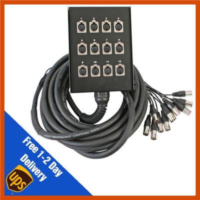 PULSE PLS00329 12 Sends 12 Way XLR Multicore Stagebox Snake, 20m