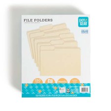 File Folders, Letter, Manila, 1/3 Cut, 150 Count
