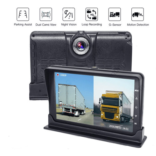 Nav Pros 7" IPS Monitor integrierte 1080P DVR Frontkamera mit 720P Rückfahrkamera - Bild 3 von 10