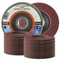 20X FäCher Schleifscheibe Schleifscheiben 125Mm P40 Holz Metall Lamellenscheiben