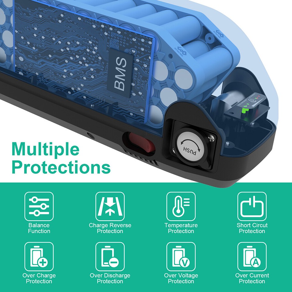 48V 13Ah Ebike Battery Hailong Electric Bike Lithium Liion for 50w