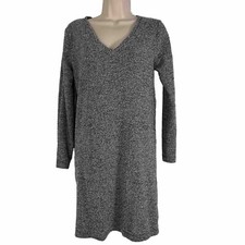Lou & Grey Sweater Dress Women's Medium Long Sleeve Knit Shift Side Pockets