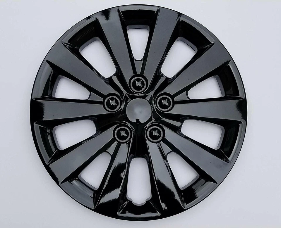 New Wheel Covers Hubcaps Fits 2013-2019 Nissan Sentra S/SV 16" Black Set Of 4 - Image 2 of 4