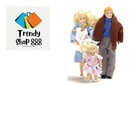 Dollhouse Miniature 1:12 Scale Modern Family of 4 People Mum Dad Girl Baby