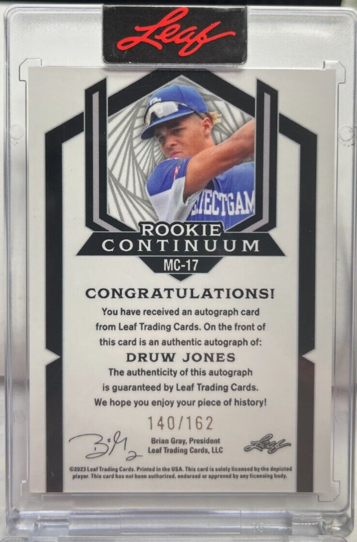 35シリ DRUW JONES ドリュー・ジョーンズ 直筆サインカード leaf 35シリ DRUW JONES ドリュー・ジョーンズ 直筆サインカード leaf
