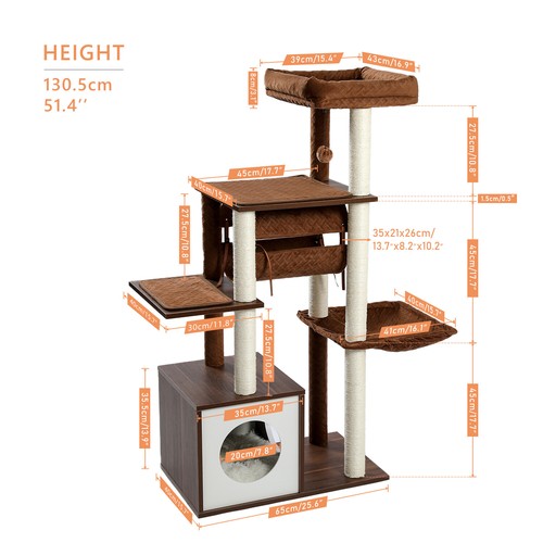 PAWZ Road Cat Tree Tower Condo Scratching Post Scratcher House for Large Cats - Picture 71 of 162