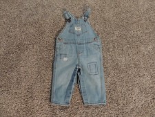 OSHKOSH B'GOSH Vestbak Blue Denim Bib Overalls 9 Mo  NICE 