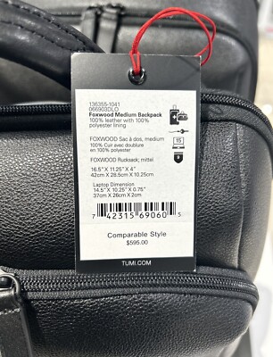 NEW Authentic Tumi FOXWOOD 100% LEATHER Medium Laptop NEW Authentic Tumi FOXWOOD 100% LEATHER Medium Laptop