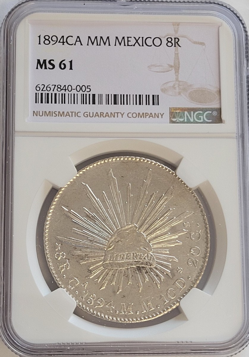 1894 Ca MM Mexico Silver 8 Reales - NGC MS61 | eBay