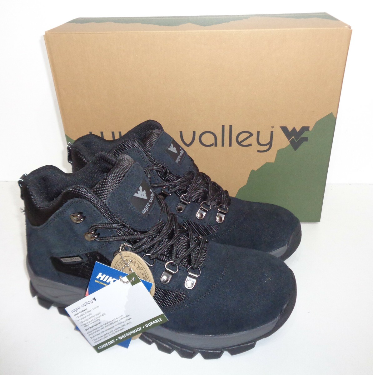 Wyre Valley Mens Waterproof Memory Foam Walking Hiking Trekking Boots Sizes  7-12