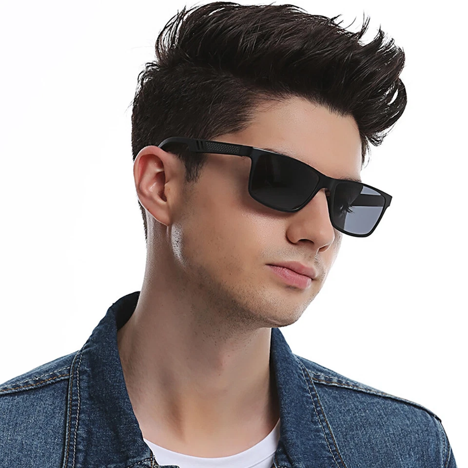 Aluminium Polarized Sunglasses Men UV400 Mirrored Driving Sport Glasses Case US - Image 3 of 4