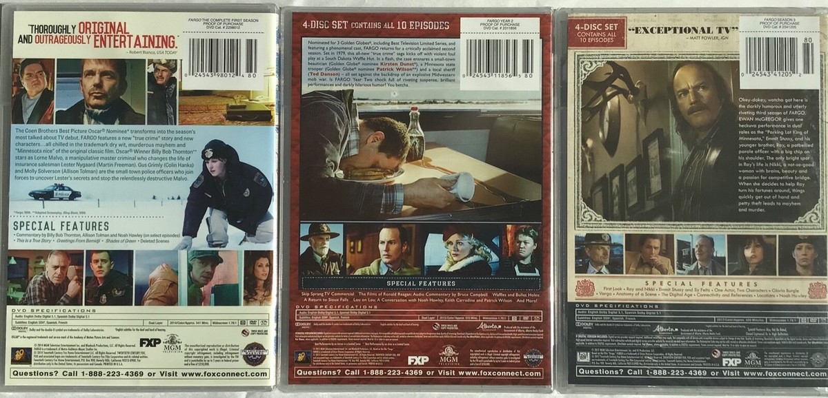 Fargo Complete TV Series Season 1-3 (12-DISC Set) DVD Brand