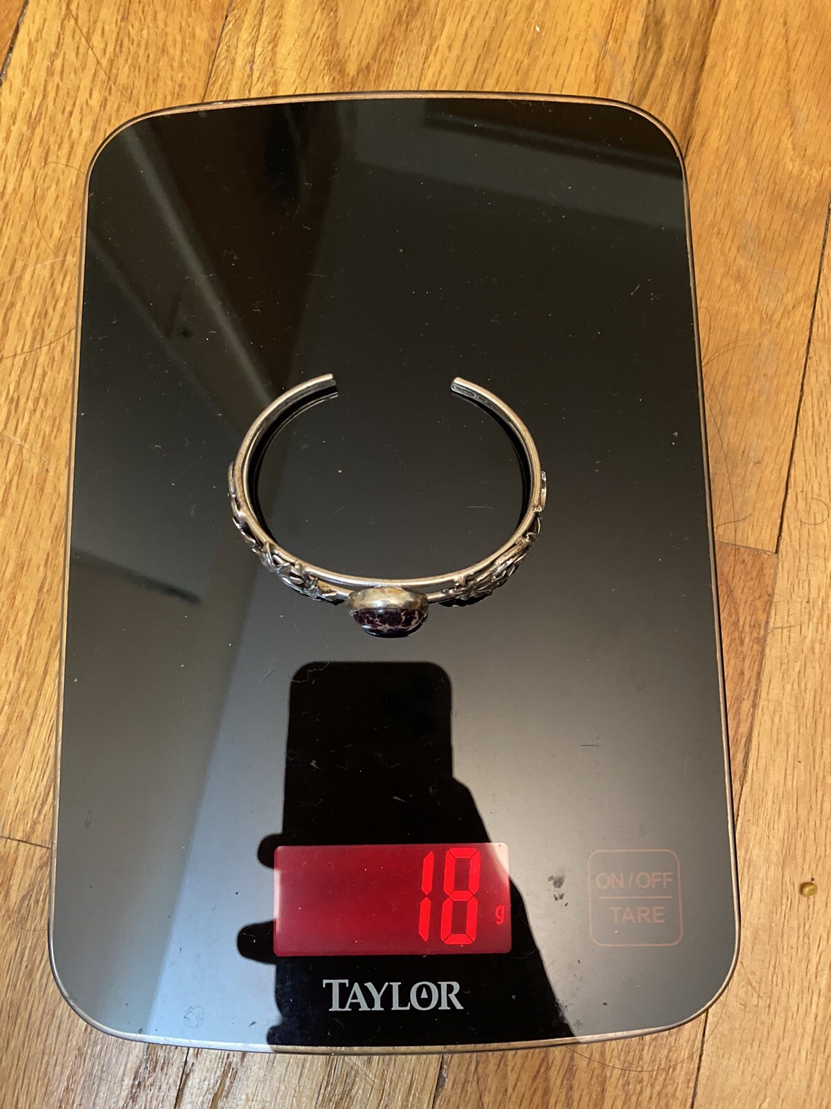 925 Sterling Silver Adjustable Cuff Bracelet With… - image 9