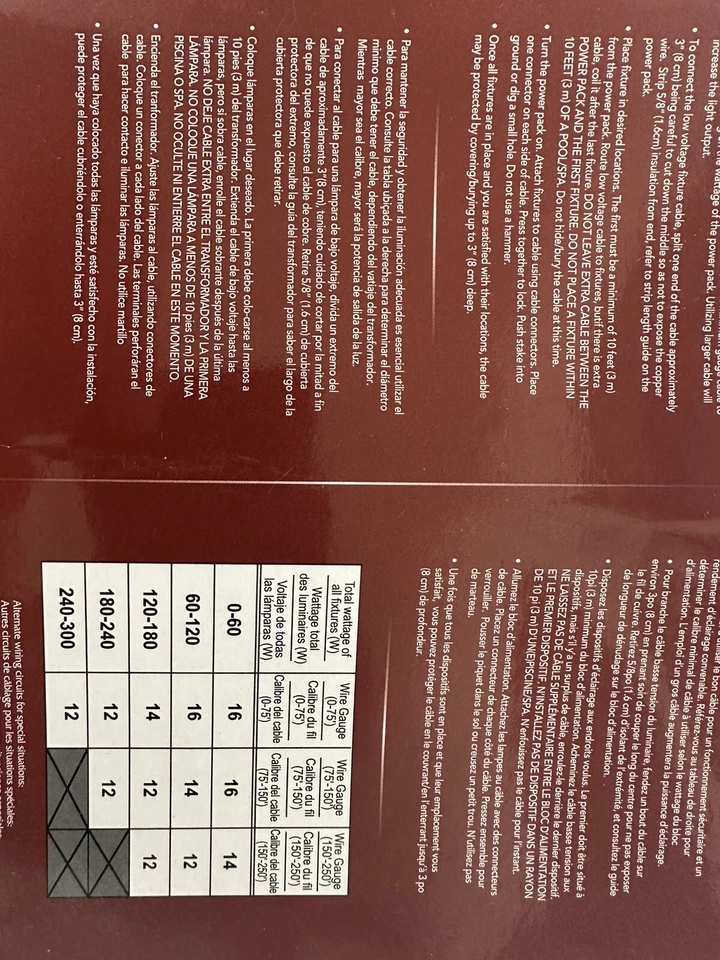 Paradise GL22136, PVC Jacket Black 12/2 ga. Underground Landscape Cable 100', FS - Image 3 of 4