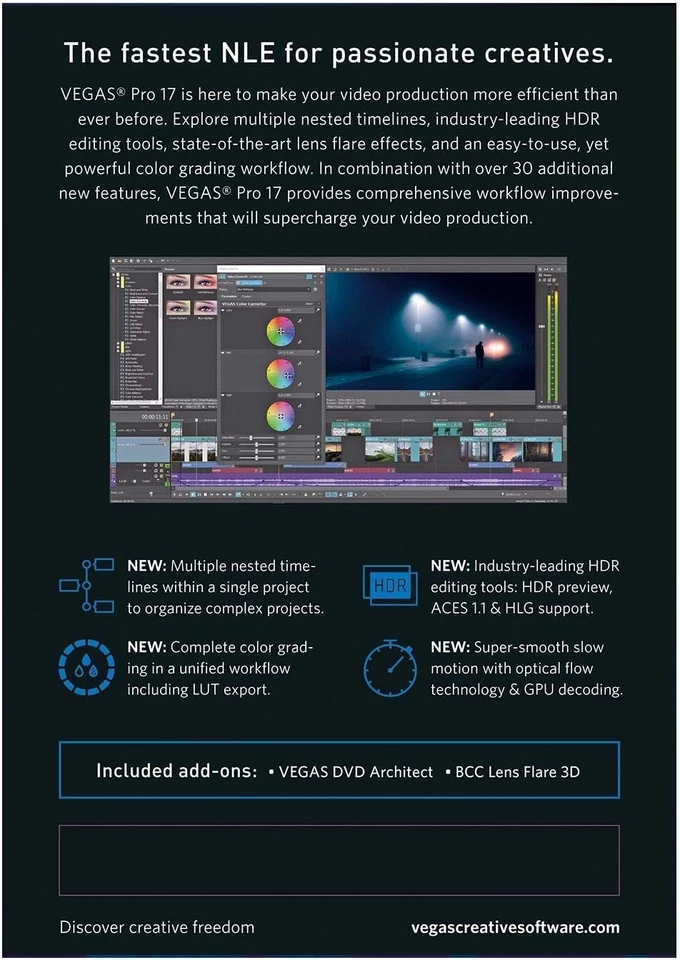 Magix Vegas Pro17 Video EditingAudio Production Software,READ ENTIRE DISCRIPTION - Image 3 of 4