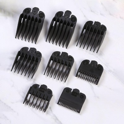 QPOIBSD Professional Hair Clipper Combs Guides Set - 1/16 to 1/16-1'', Black