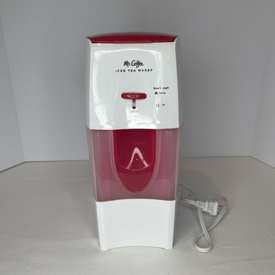 Mr. Coffee TM75RS Iced Tea Maker Red Tested & Working! *No Pitcher*