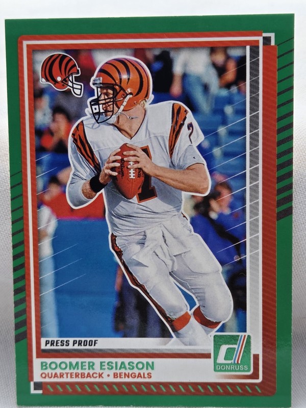 2025 Panini Donruss - Boomer Esiason #299 Press Proof Green