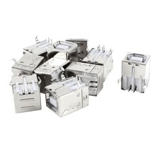 USB Female Type-B Jack 4-Pin 90 Degree PCB DIP Socket Connector 10 Pcs